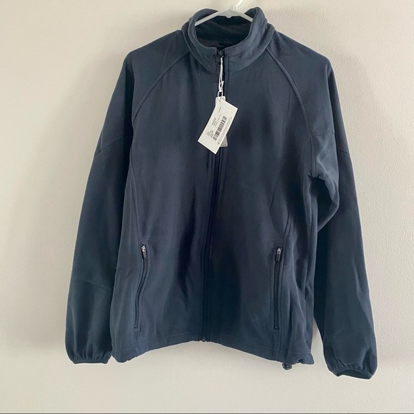 North END NWT Basic Navy Micro Fleece Full Zip Stretch Sweater Lightweight - Picture 7 of 16